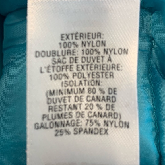 Cabela’s ~ Girls Hooded Duck Down Filled Jacket Turquoise Blue Size XL - Picture 10 of 12